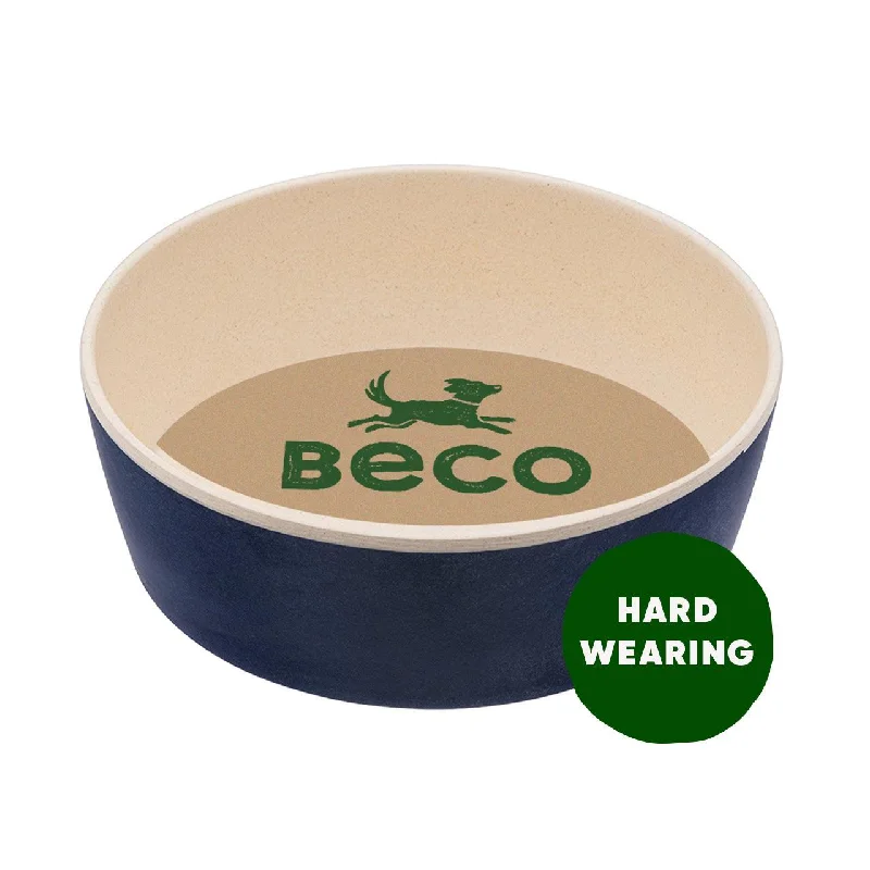 Beco Bamboo Midnight Blue Dog Feeding and Water Bowl Small