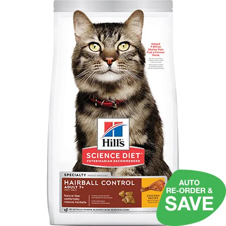 Hill's Science Diet Adult 7+ Hairball Control Senior Dry Cat Food