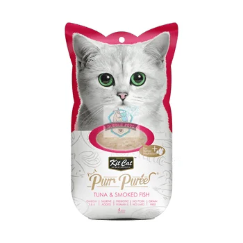 Kit Cat Pure Puree Tuna And Smoked Fish Cat Food