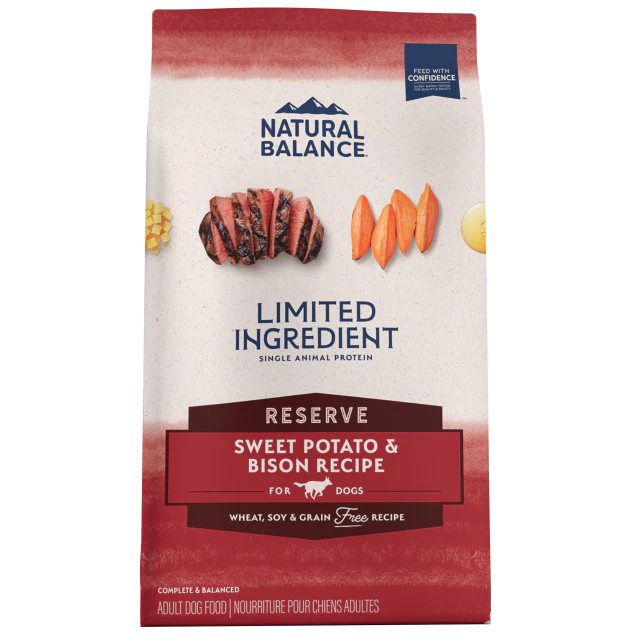 Natural Balance Limited Ingredient Reserve Grain Free Sweet Potato & Bison Recipe Dry Dog Formula