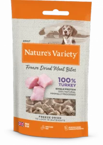 Natures Variety Freeze Dried Meat Bites Turkey 20g