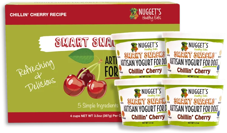 Nugget's Healthy Eats Frozen Smart Snacks Artisan Yogurt Chillin’ Cherry for Dogs (3.5 oz)