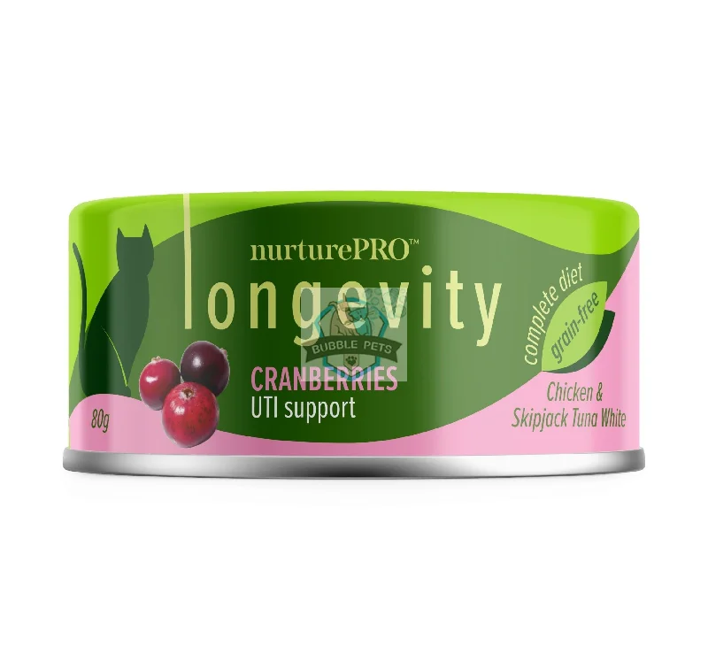 NurturePRO Longevity Chicken & Skipjack Tuna Wet Cat Food 80g (Cranberries)