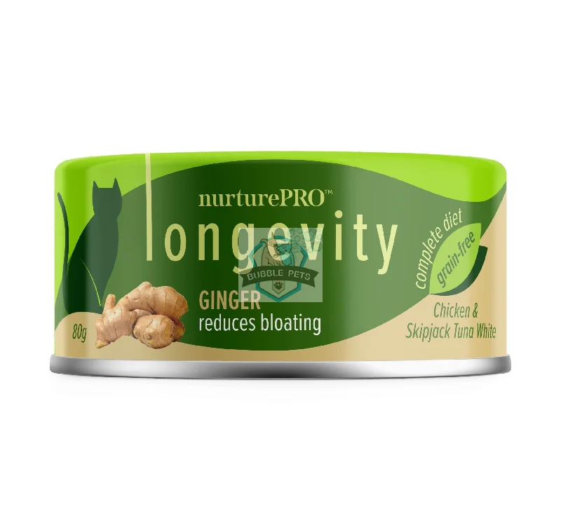 NurturePRO Longevity Chicken & Skipjack Tuna Wet Cat Food 80g (Ginger)