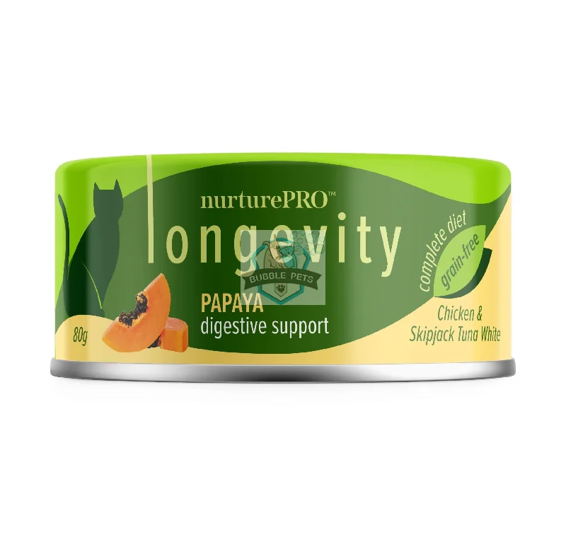 NurturePRO Longevity Chicken & Skipjack Tuna Wet Cat Food 80g (Papaya)