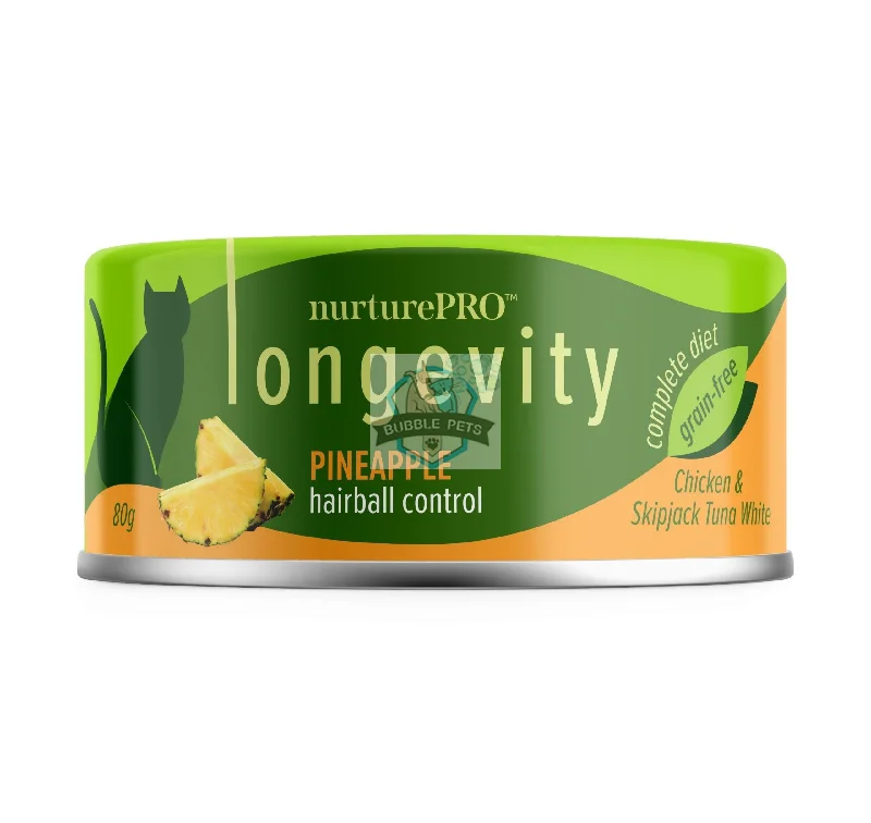 NurturePRO Longevity Chicken & Skipjack Tuna Wet Cat Food 80g (Pineapple)