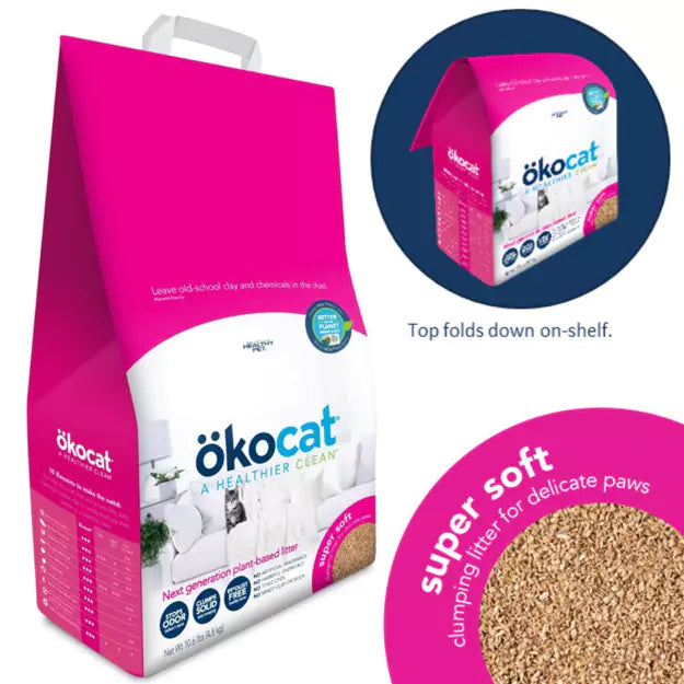 Okocat Soft Step Natural Wood, Clumping