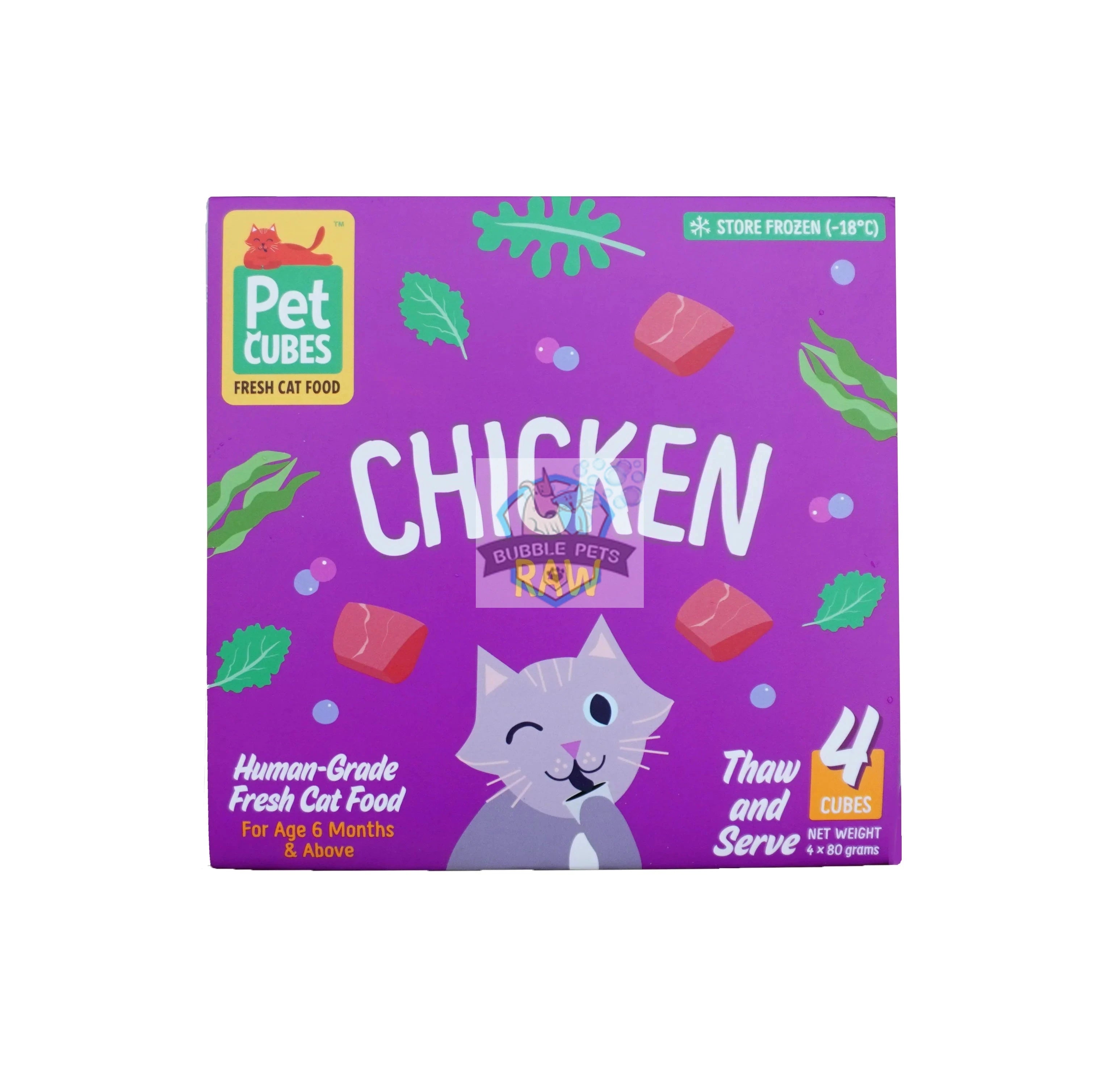 PetCubes Cat Chicken Frozen Raw Cat Food