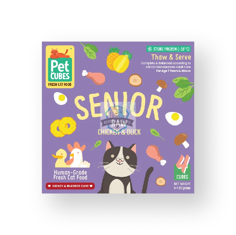 PetCubes Senior Cat Raw - Chicken & Duck