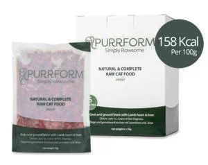 Purrform Goat & Ground Bone with Lamb Heart & Liver Pouch 6x70g