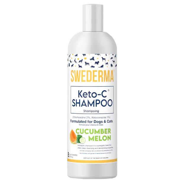 SWEDERMA Therapeutic KETO-C Shampoo for Dogs & Cats (Cucumber Melon)