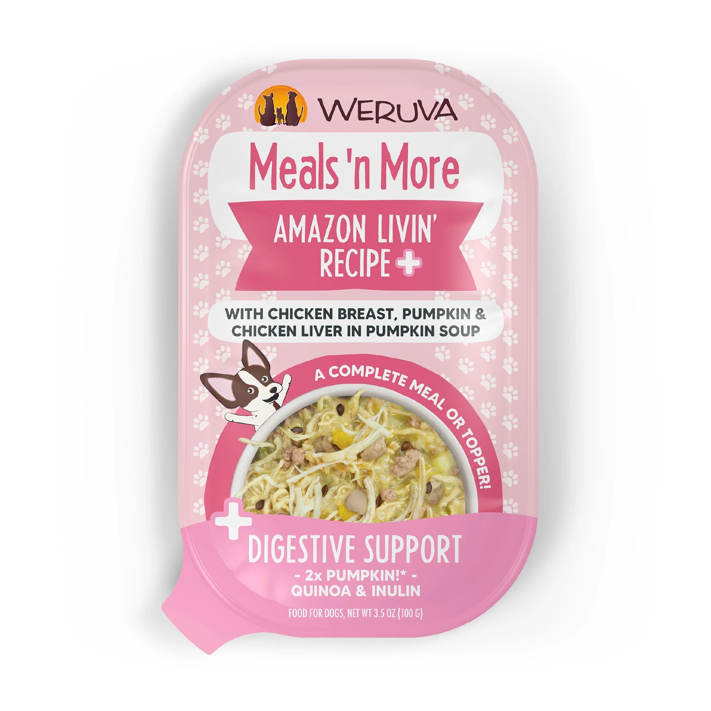 Weruva Meals 'n More  Amazon Livin' Recipe Plus with Chicken Breast, Pumpkin & Chicken Liver in Pumpkin Soup