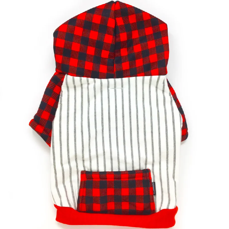 Frenchiestore Organic Dog hoodie | Buffalo Plaid