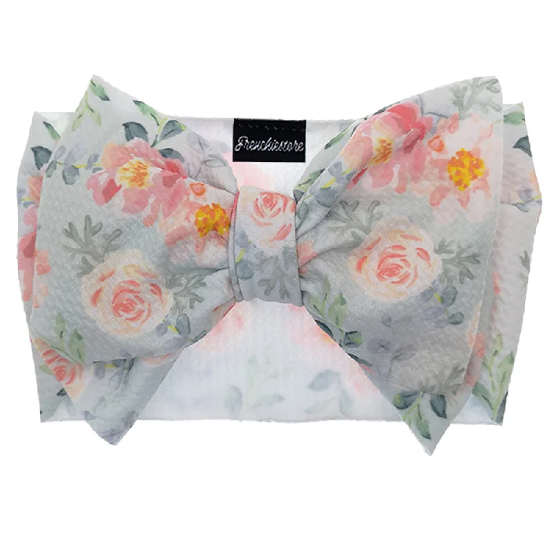 Frenchiestore Pet Head Bow | Peachy Floral