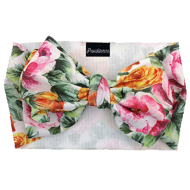 Frenchiestore Pet Head Bow | Tropical Roses