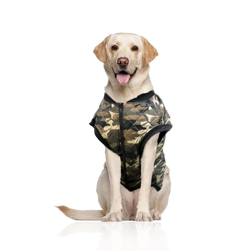 InnoPet Dog Coat for Large Dogs, Camo Style Hoodies Jacket, Deluxe Polyester Material With Two layers, Perfect for Cold Season Outdoor Wear, Best for Hiking and Camping