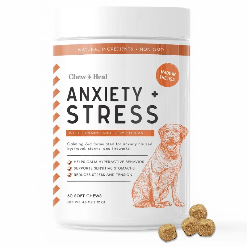 Chew + Heal Dogs Anxiety & Stress Calming Soft Chews