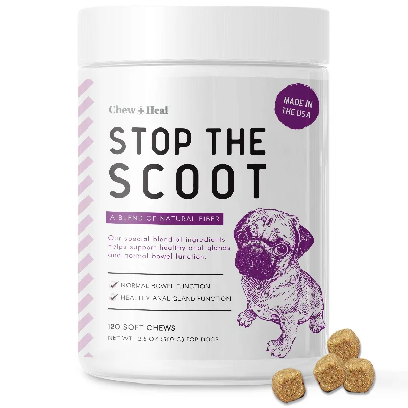 Chew + Heal No Scoot for Dogs - for Healthy Anal Gland Function