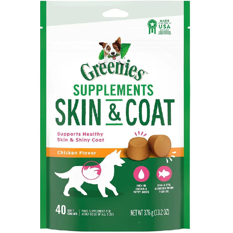 Greenies Skin & Coat Chicken Flavor Supplements for Dogs (40 ct)