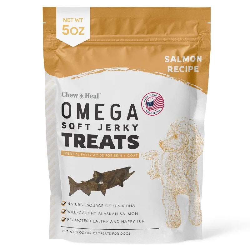 Chew + Heal Omega Salmon Jerky Dog Treats