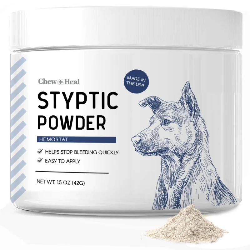 Chew + Heal Styptic Powder for Dogs 1.5 oz - Quick Clotting Powder