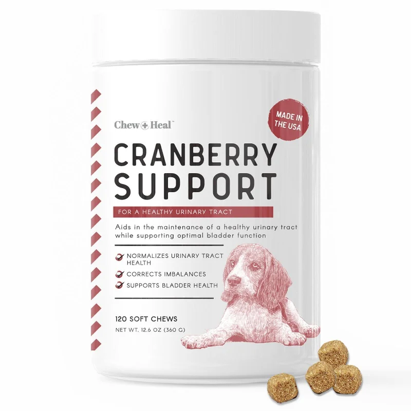 Chew + Heal UTI Treatment Cranberry Chews for Dogs