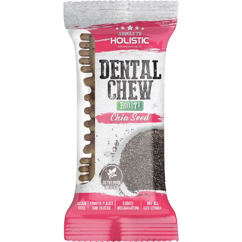 12 FOR $12: Absolute Holistic Boost Chia Seed Grain-Free Dental Dog Chew 25g