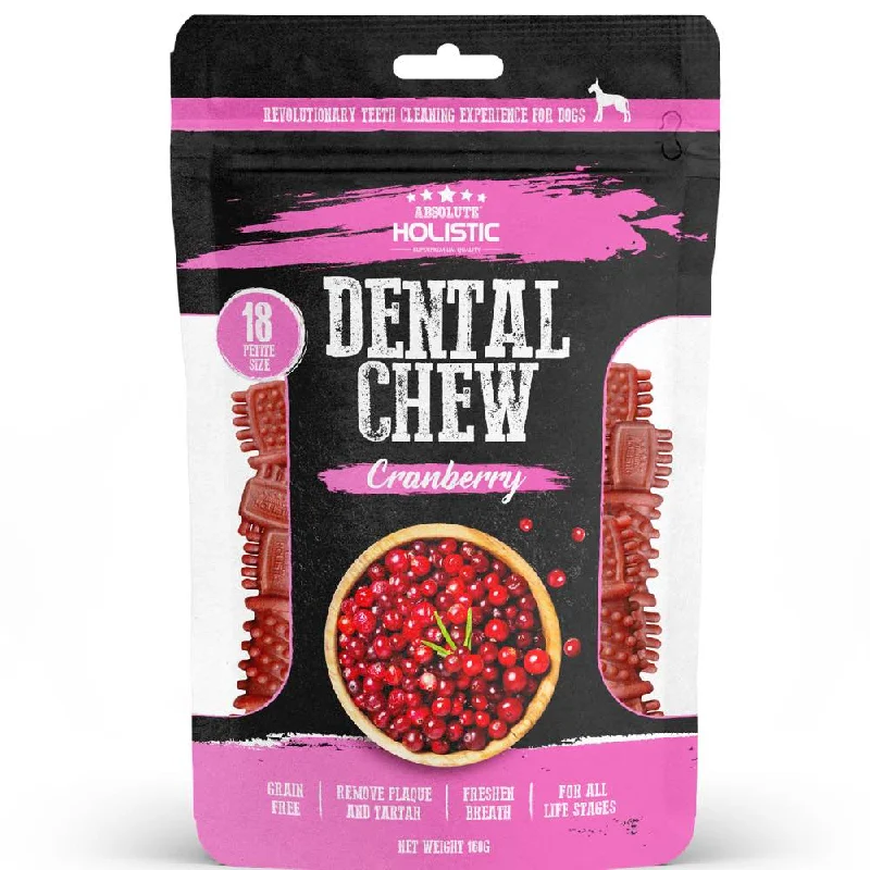 2 FOR $12.80: Absolute Holistic Dental Chew Cranberry Value Pack 160g