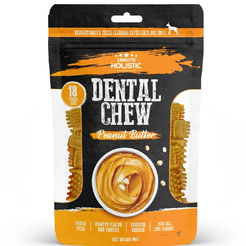 2 FOR $12.80: Absolute Holistic Dental Chew Peanut Butter Value Pack 160g