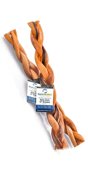 Barkworthies Braided 12" Bully Stick