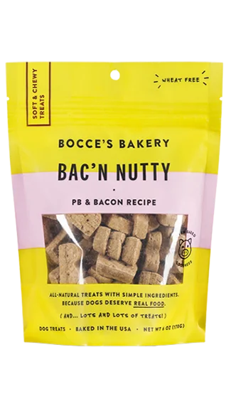 Bocce's Bakery Soft & Chewy Treats: Bac'N Nutty