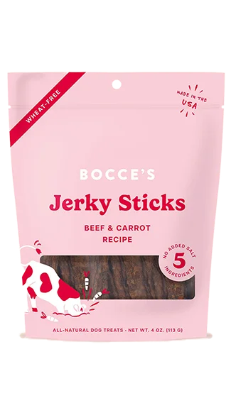 Bocce's Bakery Grazers Jerky Sticks: Beef & Carrot