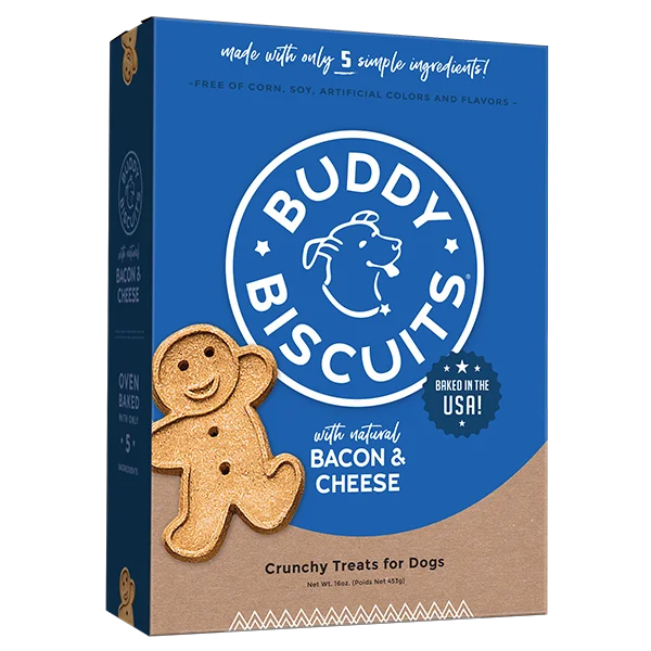 Buddy Biscuits Healthy Whole Grain Oven Baked Treats: Bacon & Cheese 453g