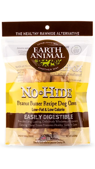 Earth Animal No Hide Chews: Peanut Butter (2-pack)