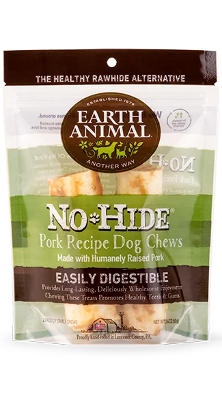 Earth Animal No Hide Chews: Pork (2-pack)