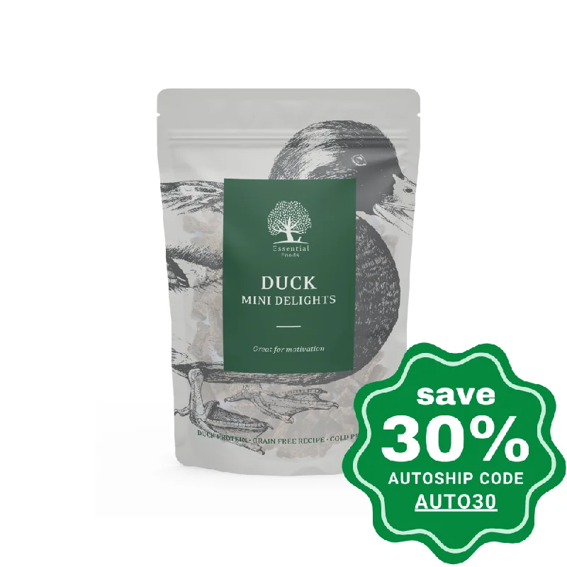 Essential Foods - Dried Treats For Dogs - Duck Mini Delights - 100G