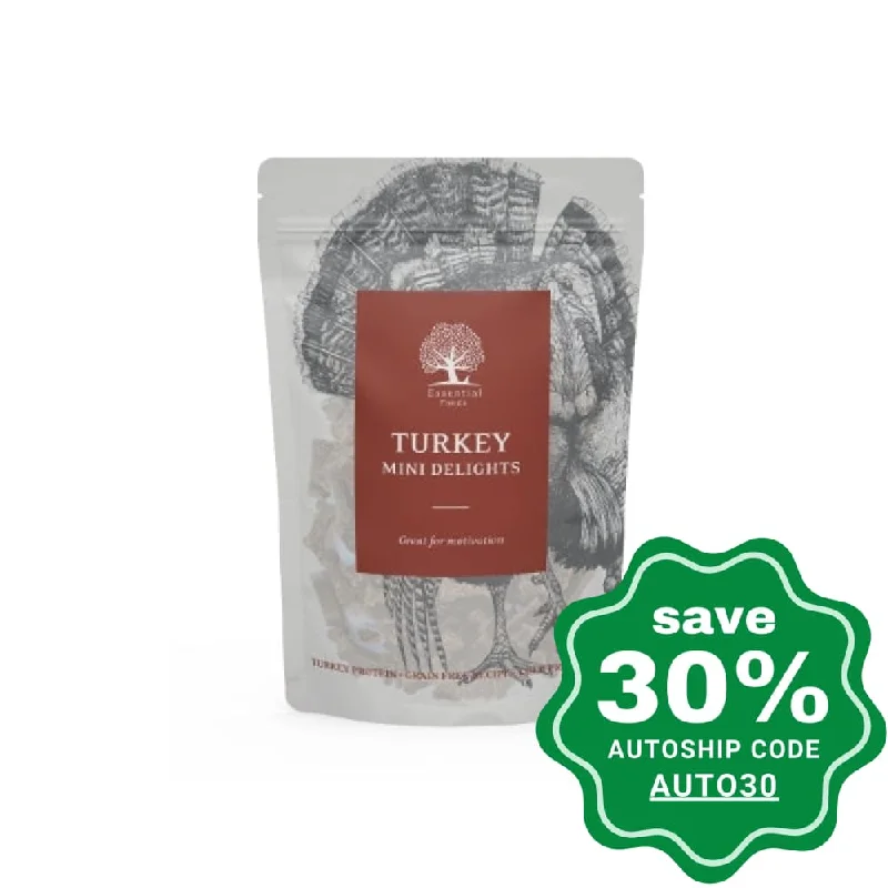 Essential Foods - Dried Treats For Dogs - Turkey Mini Delights - 100G