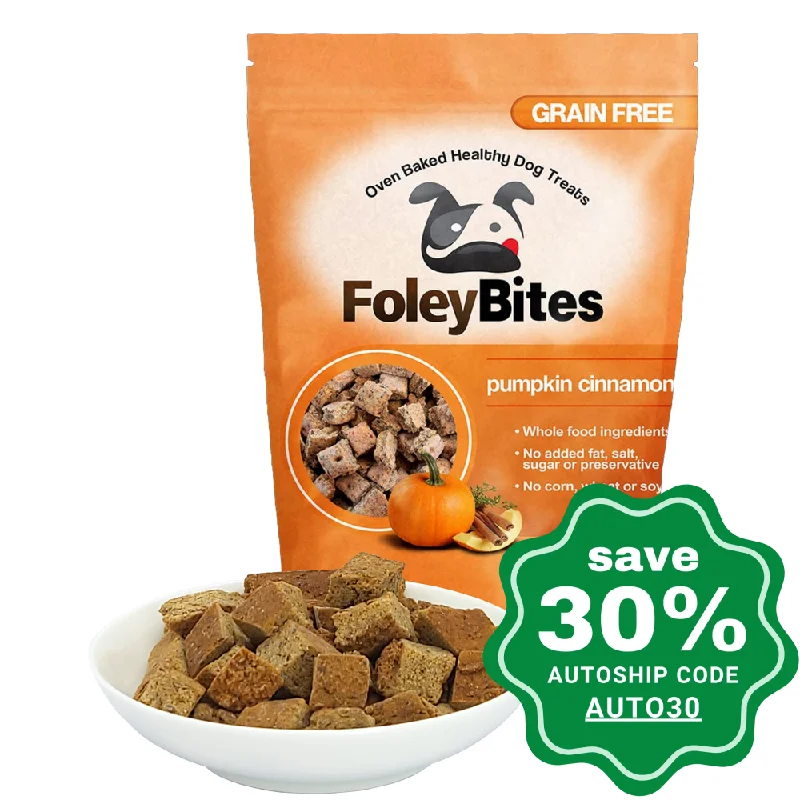 FoleyBites - All-Natural Plant-Based Grain-Free Dog Treats - Pumpkin & Cinnamon - 400G (EXP:18/5/2024)