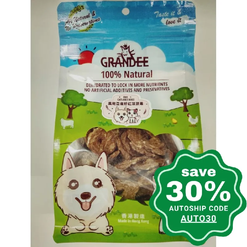 Grandee - Air-dried Treats For Dogs & Cats - Chicken & Flaxseed - 50G