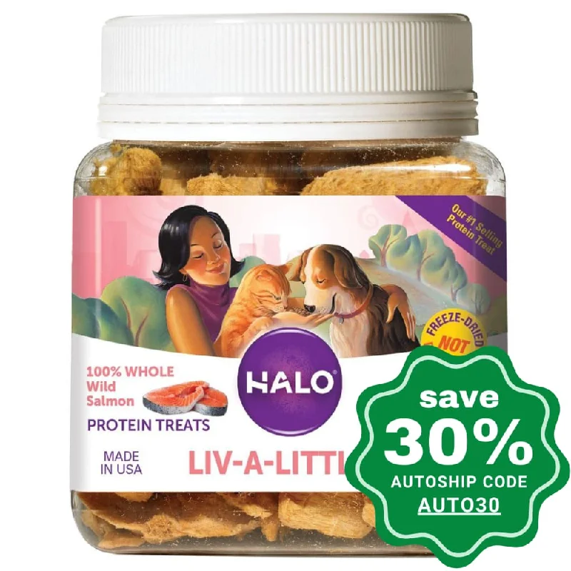 Halo - Live-A-Littles Freeze-Dried Dogs & Cats Treats - 100% Whole Wild Salmon - 1.6oz