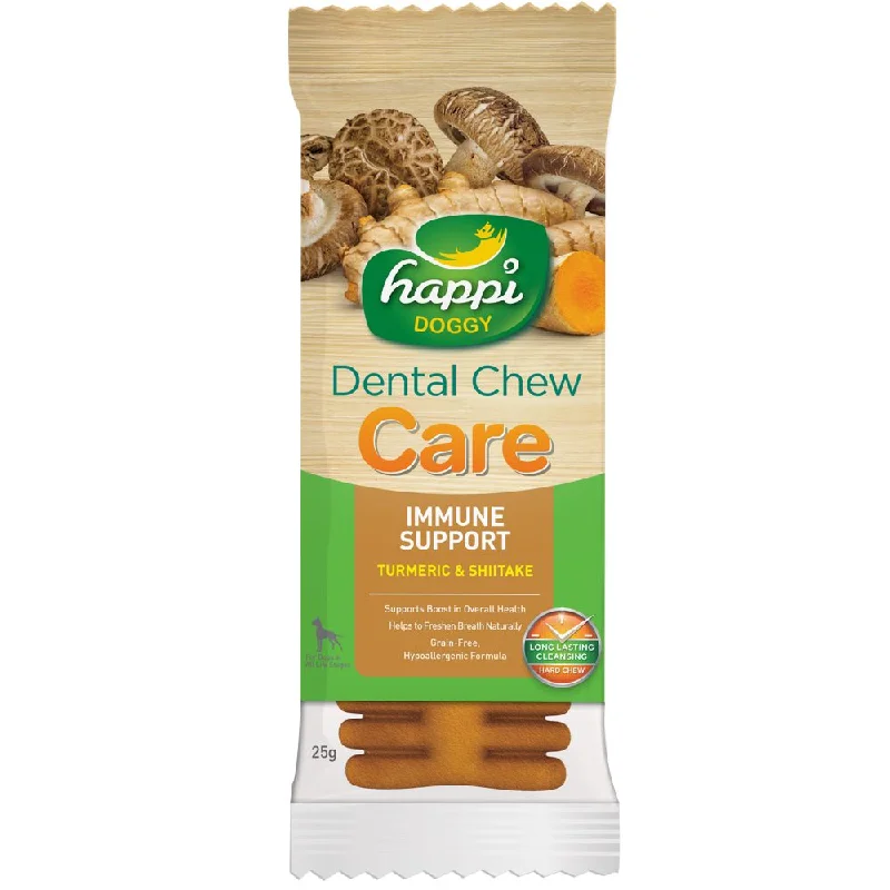 10 FOR $15: Happi Doggy Care Turmeric & Shiitake Immune Support Grain-Free Dental Dog Chew 25g