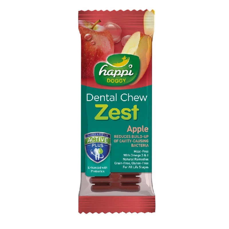 10 FOR $12: Happi Doggy Zest Apple 4 Inch Dental Dog Chew 25g