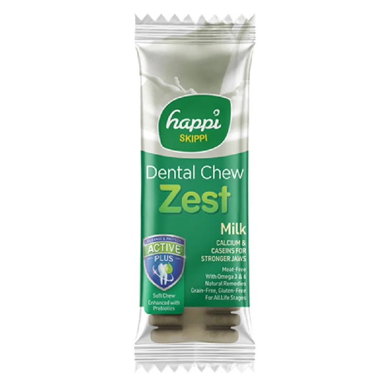 10 FOR $12: Happi Skippi (Doggy) Zest Milk 4 Inch Dental Dog Chew 25g