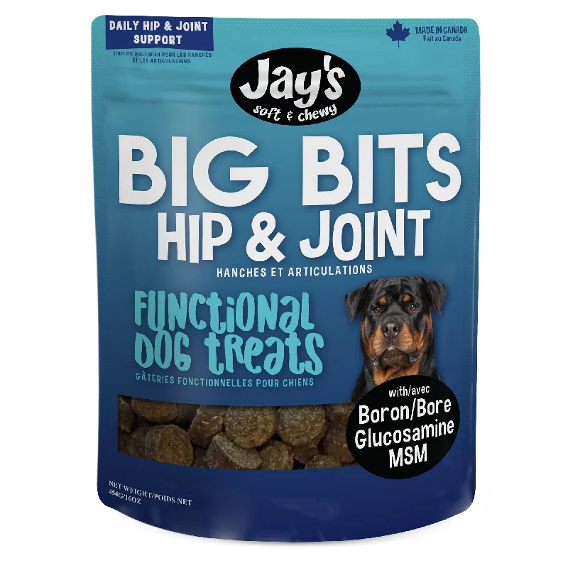 Jay's Big Bits Hip & Joint Soft & Chewy Large Dog Treats - Pork Liver