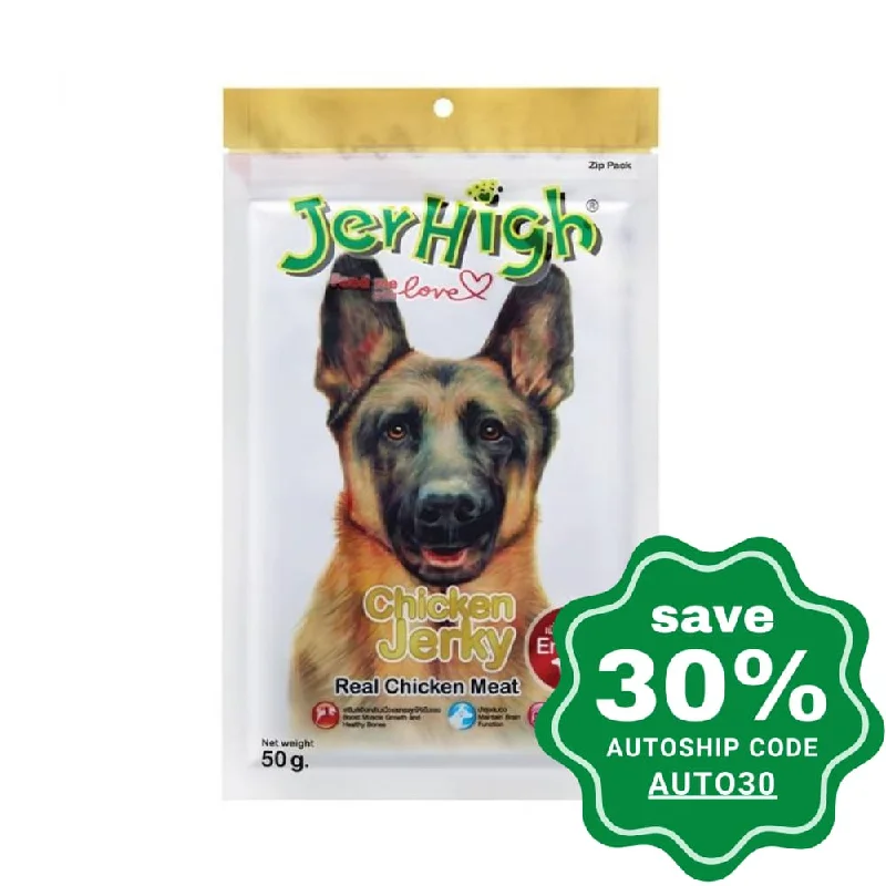 Jerhigh - Dry Dog Treats - Real Chicken Jerky - 50G