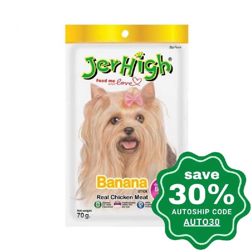 Jerhigh - Dry Dog Treats - Real Chicken Meat With Banana - 70G