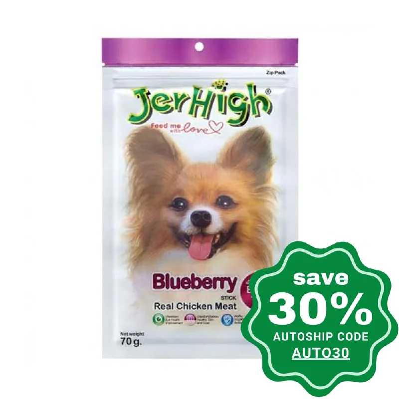 Jerhigh - Dry Dog Treats - Real Chicken Meat With Blueberry - 70G