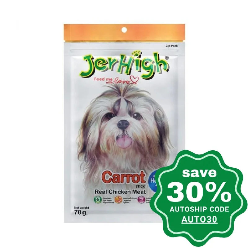 Jerhigh - Dry Dog Treats - Real Chicken Meat With Carrot - 70G