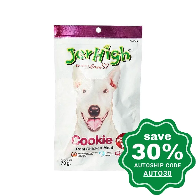 Jerhigh - Dry Dog Treats - Real Chicken Meat With Cookie - 70G