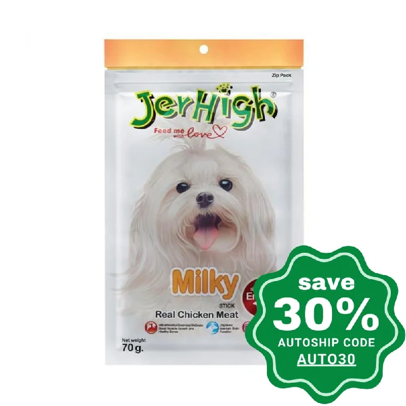 Jerhigh - Dry Dog Treats - Real Chicken Meat With Milk - 70G